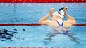 PARIJS - Tessa Giele na afloop van de halve finale 100 vlinder op de eerste dag van het olympische zwemtoernooi op de Olympische Spelen. ANP KOEN VAN WEEL
