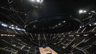 Inside the Intuit Dome on July 11, 2024 in Inglewood, California. The Intuit Dome will be the new home for the LA Clippers NBA basketball team and part of planned venues for the 2028 Olympics.
Patrick T. Fallon / AFP