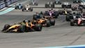 McLaren's British driver Lando Norris (L) leads the pack during the 2026 Miami Formula One Sprint at Miami International Autodrome in Miami Gardens, Florida, on May 2, 2026.  
CHARLY TRIBALLEAU / AFP
