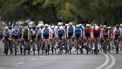 2023-10-29 14:06:08 Competitors get ready for the cycling men's road race final during the Pan American Games Santiago 2023 in Santiago on October 29, 2023. 
ERNESTO BENAVIDES / AFP