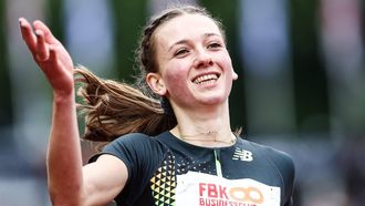 HENGELO - Femke Bol (NED) in actie op de 400 meter tijdens de FBK Games. ANP VINCENT JANNINK