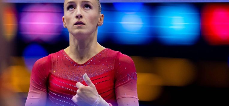 ROTTERDAM - Sanne Wevers tijdens de kwalificaties op de wereldkampioenschappen turnen in Rotterdam Ahoy. IRIS VAN DEN BROEK / ANP