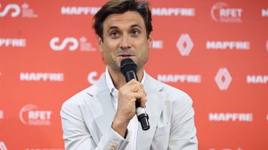 epa11621163 Spanish Davis Cup head coach David Ferrer attends a press conference in Madrid, Spain, 23 September 2024. Spain's Davis Cup team with tennis players Roberto Bautista, Rafael Nadal, Carlos Alcaraz, Pablo Carreno and Marcel Granollers to take part in the Final 8 of Davis Cup 2024 in Malaga running from 19 to 24 November 2024.  EPA/Kiko Huesca