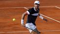 2023-07-22 18:47:50 epa10762742 Borna Coric of Croatia in action against Carlos Alcaraz of Spain during their match at the Hopman Cup tournament in Nice, France, 22 July 2023.  EPA/SEBASTIEN NOGIER