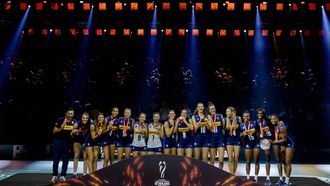 APELDOORN - Het team van Italie wordt 3e tijdens het WK volleybal in Omnisport Apeldoorn. ANP SANDER KONING