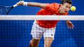 PARIJS - Tennisser Demi Schuurs in actie tegen Canada tijdens de wedstrijd gemend dubbel voor de bronzen medaille op de Olympische Spelen. ANP IRIS VAN DEN BROEK