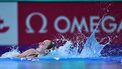Netherland's Marloes Steenbeek competes in the final of the women's solo technical artistic swimming event during the 2024 World Aquatics Championships at Aspire Dome in Doha on February 3, 2024. 
Manan VATSYAYANA / AFP