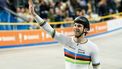 APELDOORN - Harrie Lavreysen juicht na het winnen van  het onderdeel finale sprint tijdens de tweede dag van de Nederlandse Kampioenschappen baanwielrennen in Omnisport Apeldoorn. ANP VINCENT JANNINK