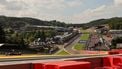 epa12264164 A general view shows McLaren driver Lando Norris of Britain (L) competing in the Qualifying for the Formula One Belgian Grand Prix in Francorchamps, Belgium, 26 July 2025. The Formula 1 Belgian Grand Prix is held at the Circuit de Spa-Francorchamps racetrack on 27 July.  EPA/OLIVIER MATTHYS