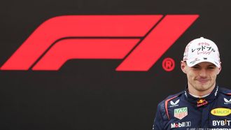 epaselect epa11263545 Red Bull Racing driver Max Verstappen of the Netherlands celebrates winning first place in the Formula One Japanese Grand Prix at the Suzuka International Racing Course in Suzuka, Japan, 07 April 2024.  EPA/FRANCK ROBICHON