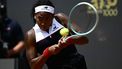US Coco Gauff returns a shot to Russian Mirra Andreva during their women's singles match at the WTA Rome Open tennis tournament at Foro Italico in Rome on May 14, 2025. 
Filippo MONTEFORTE / AFP