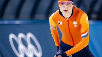 MILAAN - Joy Beune tijdens een training in het Milano Speed Skating Stadium. De langebaanschaatsers bereiden zich voor op hun deelname aan de Olympische Winterspelen. SEM VAN DER WAL / ANP