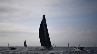 French skipper Charlie Dalin sails his Imoca 60 
