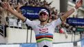 epa11264256 Mathieu Van Der Poel of team Alpecin Deceuninck wins the Paris-Roubaix cycling classic, a 260km race from Compiegne to Roubaix, France, 07 April 2024.  EPA/TERESA SUAREZ