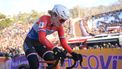 Netherlands' Puck Pieterse competes in the women's elite race during stage 9 (out of 12) of the UCI Cyclo-Cross World Cup in Zonhoven, on January 4, 2026.
 
DAVID PINTENS / Belga / AFP
