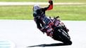 epa12461746 Marco Bezzecchi of Italy for Aprilia Racing celebrates winning the MotoGP Sprint Race of the the 2025 Australian Motorcycle Grand Prix at Phillip Island Grand Prix Circuit in Phillip Island, Australia, 18 October 2025.  EPA/JOEL CARRETT NO ARCHIVING, EDITORIAL USE ONLY AUSTRALIA AND NEW ZEALAND OUT