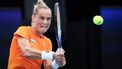 Netherlands' Arantxa Rus hits a return against Norway's Malene Helgo during their women's singles match at the United Cup tennis tournament on Ken Rosewall Arena in Sydney on December 30, 2023.  
DAVID GRAY / AFP