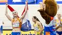 APELDOORN - Sofie Dokter tijdens de finale van de 800 meter pentathlon voor vrouwen op de vierde dag van het EK Indoor atletiek in Omnisport Apeldoorn. ANP ROBIN VAN LONKHUIJSEN