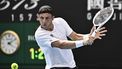 Netherlands' Tallon Griekspoor hits a return against France's Arthur Cazaux during their men's singles match on day seven of the Australian Open tennis tournament in Melbourne on January 20, 2024. 
Lillian SUWANRUMPHA / AFP