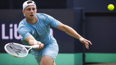 DEN BOSCH - Tallon GRIEKSPOOR tijdens de ATP-enkelspelwedstrijd tegen Botic VAN DE ZANDSCHULP op het Libéma Open 2026. Het gecombineerde ATP/WTA-toernooi wordt gehouden op het evenemententerrein van het voormalige autothemapark Autotron. FREEK VAN DEN BERGH / ANP