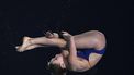 Netherland's Else Praasterink competes in the final of the women's 10m platform diving event during the 2024 World Aquatics Championships at Hamad Aquatics Centre in Doha on February 5, 2024. 
MANAN VATSYAYANA / AFP