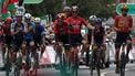 INEOS Grenadiers team's Welsh rider Geraint Thomas (C) rides to the finish line of the sixth stage of the Tour of Britain cycling race, in Cardiff on September 7, 2025, his final race. 
Darren Staples / AFP