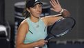2023-11-05 01:28:30 US' Jessica Pegula greets the audience after defeating US' Coco Gauff during the women's singles semifinal match at the WTA Finals tennis championships in Cancun, Mexico on November 4, 2023.  
CLAUDIO CRUZ / AFP