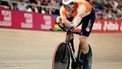 2023-08-08 14:36:25 epa10790647 Jeffrey Hoogland of the Netherlands competes in the Men's Elite 1Km Time Trial qualification at the UCI Cycling World Championships 2023 in Glasgow, Britain, 08 August 2023.  EPA/ADAM VAUGHAN