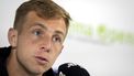 ROSMALEN - Tallon Griekspoor (NED) tijdens de persconferentie na zijn verloren halve finale tegen Sebastian Korda (USA) op de achtste dag van het Libema Open tennis toernooi in Rosmalen. ANP SANDER KONING