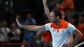 Netherlands' Greek coach Eva Doudesis gestures during the women's water polo bronze medal match between USA and the Netherlands during the Paris 2024 Olympic Games at the Paris La Defense Arena in Paris on August 10, 2024. 
Andreas SOLARO / AFP