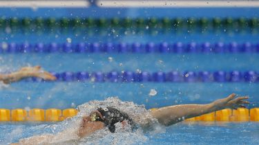 RIO DE JANEIRO - Olivier van de Voort tijdens de 100 meter rugslag S10 tijdens de zwemfinale op de Paralympische Spelen. ANP HENK JAN DIJKS