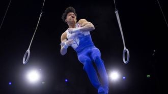 ROTTERDAM - Jermain Gruenberg tijdens de kwalificaties op de wereldkampioenschappen turnen in Rotterdam Ahoy. IRIS VAN DEN BROEK / ANP