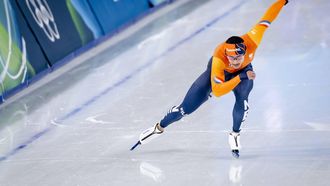 MILAAN - Sebas Diniz tijdens een training in het Milano Speed Skating Stadium. De langebaanschaatsers bereiden zich voor op hun deelname aan de Olympische Winterspelen. SEM VAN DER WAL / ANP