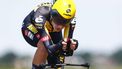 EMMEN - Karlijn Swinkels van team Jumbo-Visma in actie tijdens het NK tijdrijden. Bij de Nederlandse kampioenschappen wielrennen is vanwege het coronavirus geen publiek welkom. ANP VINCENT JANNINK