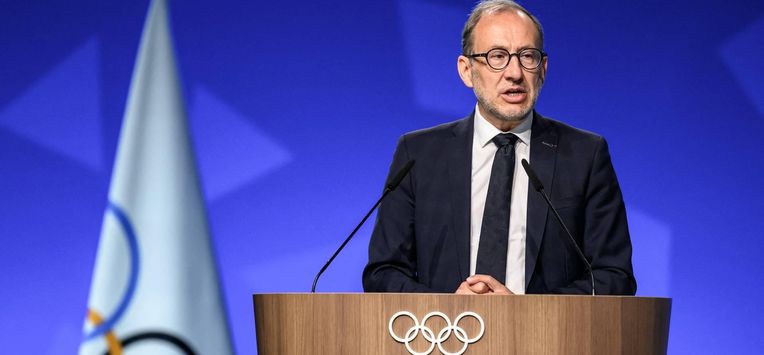 Director of the Organising Committee for the Alpes 2030 Winter Olympics Vincent Roberti speaks during an extraordinary session of the International Olympic Committee (IOC) in Lausanne on June 25, 2026. The roughly 100 members of IOC approved on June 25, 2026 the re-inclusion of ski mountaineering in the program for the Alpes 2030 Olympic Winter Games, which will take place in the French Alps, after the 
