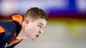 INZELL - Joep Wennemars (NED) tijdens de 500 meter mannen op het wereldkampioenschap schaatsen sprint in de Max Aicher Arena in het Duitse Inzell. ANP VINCENT JANNINK