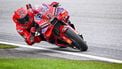Ducati Lenovo team's Spanish rider Marc Marquez drives the warm up session, ahead of  the Austrian MotoGP Grand Prix at the Red Bull Ring race track in Spielberg, Austria, on August 17, 2025. 
Jure Makovec / AFP