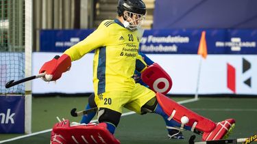 AMSTELVEEN - Derk Meijer (Ned) tijdens het Pro League-duel tussen Nederland en Belgie in het Wagener stadion. ANP WILLEM VERNES