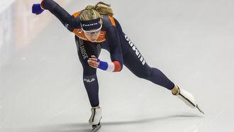INZELL - Jutta Leerdam tijdens een training voorafgaand aan het WK allround en sprint schaatsen in de Max Aicher Arena. ANP VINCENT JANNINK