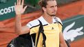 Germany's Alexander Zverev gestures after losing to Spain's Carlos Alcaraz at the end of their men's singles final match on Court Philippe-Chatrier on day fifteen of the French Open tennis tournament at the Roland Garros Complex in Paris on June 9, 2024. 
Dimitar DILKOFF / AFP