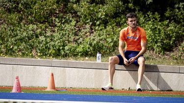 ARNHEM - Samuel Chapple tijdens een open training als onderdeel van de teampresentatie voor de WK Atletiek in Tokio, Japan. ANP ROBIN VAN LONKHUIJSEN