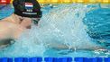 epa12575395 Marrit Steenbergen of Netherlands competes in the Women's 200m Individual Medley Final during the European Short Course Swimming Championships at the Aqua Lublin, in Lublin, 06 December 2025.  EPA/Wojtek Jargilo POLAND OUT