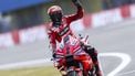 ASSEN - Francesco Bagnaia (ITA) op zijn Ducati reageert na de vrije training MotoGP voorafgaand aan de TT van Assen 2024. ANP VINCENT JANNINK