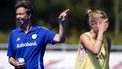 AMSTELVEEN - Bondscoach Raoul Ehren tijdens een training van het Nederlands elftal dames op de velden van Pinoké voorafgaand aan het WK hockey in eigen land. ROBIN VAN LONKHUIJSEN / ANP
