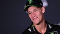 Monster Energy Yamaha MotoGP's French rider Fabio Quartararo gives a press conference ahead of the MotoGP Aragon Grand Prix at the Motorland circuit in Alcaniz, northeastern Spain, on June 5, 2025.
 
LLUIS GENE / AFP