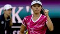 ROSMALEN - Tennisster Arianne Hartono in actie op het internationale tennistoernooi Libema Open. Het gecombineerde Nederlandse tennistoernooi voor mannen en vrouwen wordt twaalf dagen lang gehouden op de grasbanen van Autotron. ANP SANDER KONING