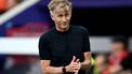 Netherlands' head coach Andries Jonker reacts during the UEFA Women's Euro 2025 Group D football match between Wales and The Netherlands at the Allmend Stadion Luzern in Lucerne on July 5, 2025. 
Fabrice COFFRINI / AFP