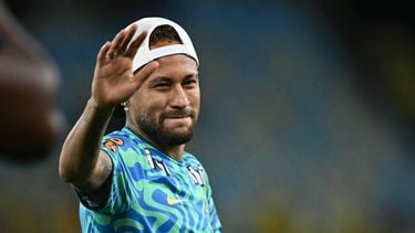 Brazil's forward Neymar acknowledges fans at the end of the international friendly football match between Brazil and Panama at the Maracana stadium in Rio de Janeiro, Brazil on May 31, 2026. 
Mauro PIMENTEL / AFP