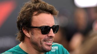 Aston Martin's Spanish driver Fernando Alonso speaks to the press ahead of the Abu Dhabi Formula One Grand Prix at the Yas Marina Circuit in the Emirati city of Abu Dhabi on November 23, 2023. 
Giuseppe CACACE / AFP