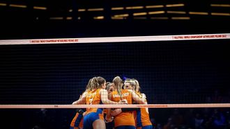 ROTTERDAM - Speelsters van Nederland in actie tegen  Brazilie tijdens het WK volleybal in Ahoy. ANP KOEN VAN WEEL